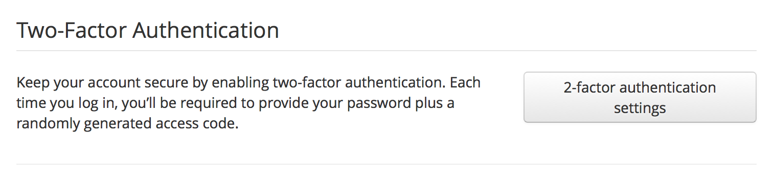 two-factor authentification settings two-factor authentification settings